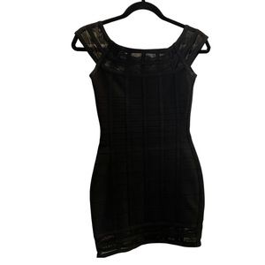 Black Marciano Bandeau XS Mini Dress